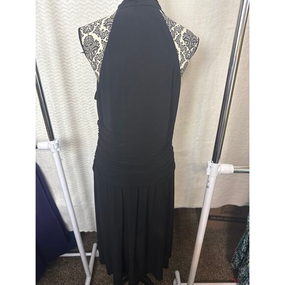 BN #23 Nine West Black Halter Midi Dress Size 16 - Picture 3 of 5